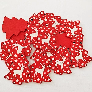 Irregular Wooden Cut Shapes Assortment Of Wood Chips For Christmas Party Wooden Christmas Pendant For Christmas