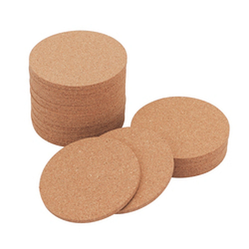 Natural Cork Coasters,Round Wooden Coaster Set,Reusable Coasters For Sheat-resistant Cold Drink