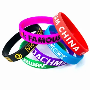 Factory Outlet Custom Logo Men Watch Band Bracelets Wrist Bands Durable Rubber Personalized Silicone Wristbands