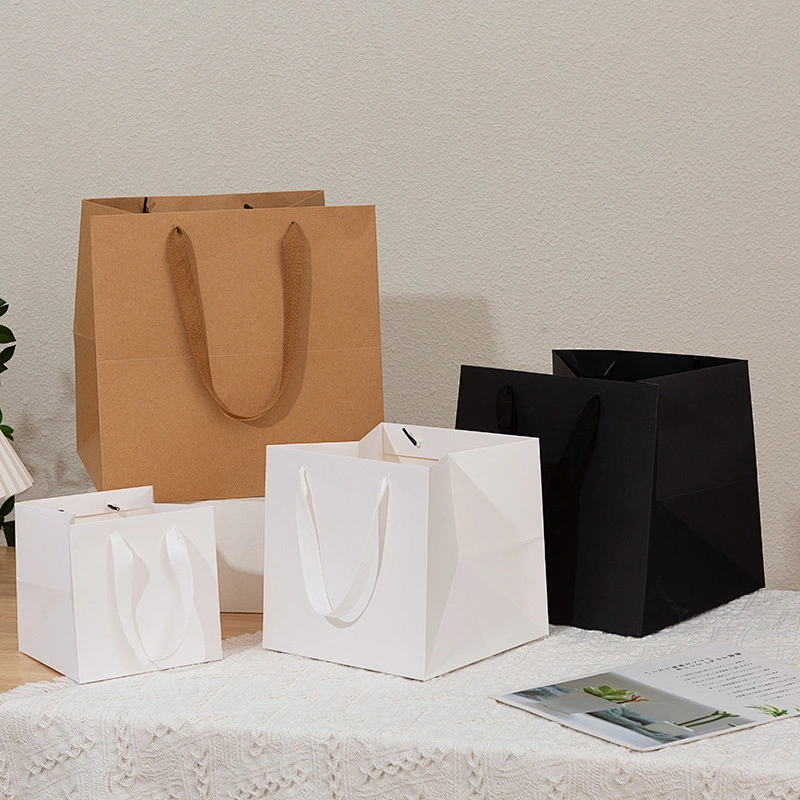 Private Label Handle Shopping Bags Mobile Phone Bags Cosmetic Gift Paper Makeup Bag Packaging With Logo Paper Baxes