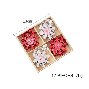 New Arrival Christmas Diy Accessories Crafts Creative Wooden Christmas Ornaments Set