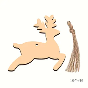 Sequisite 2023 Christmas Wooden Customization Hanging Decoration Double Side DIY Ornament
