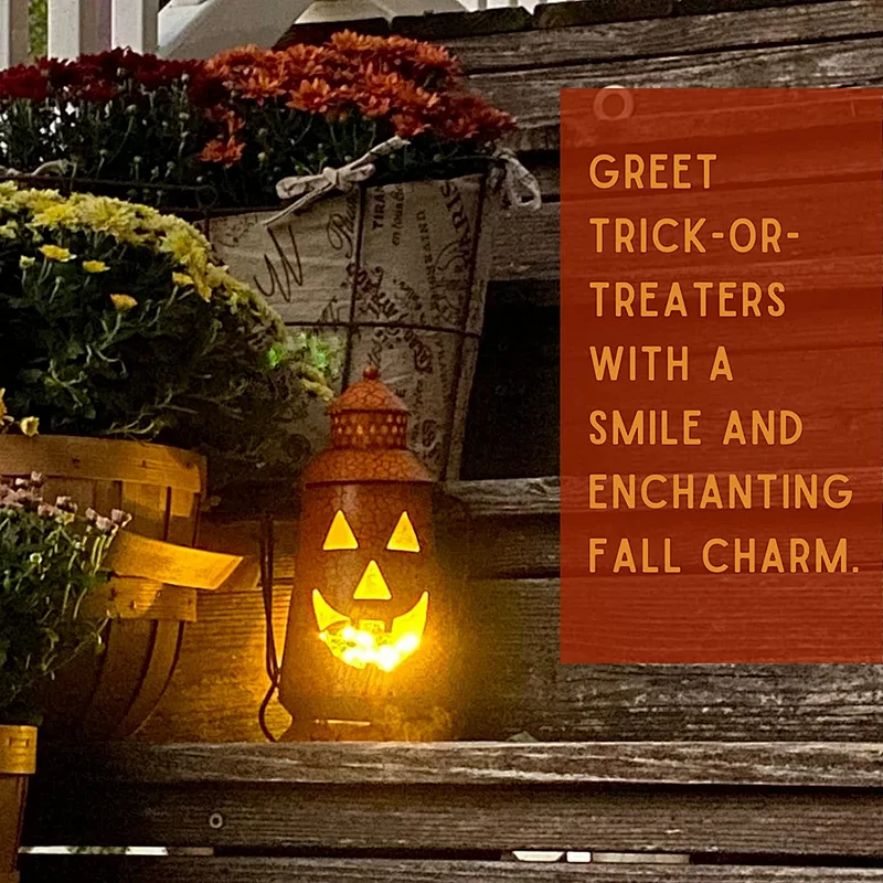Halloween Steady Flickering Pumpkin Lights for Indoor