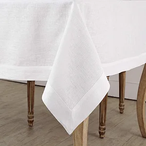100% Pure Linen Rectangle Cotton Tablecloth for Fall Thanksgiving Christmas Holidays