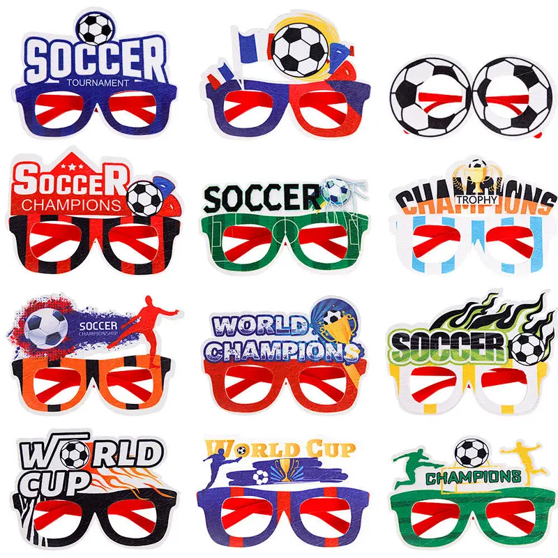Funny Party Decorations Decor Glasses For Football Soccer Match Party Dress Eyeglasses Soccer Theme Party Soccer Fan Supplies