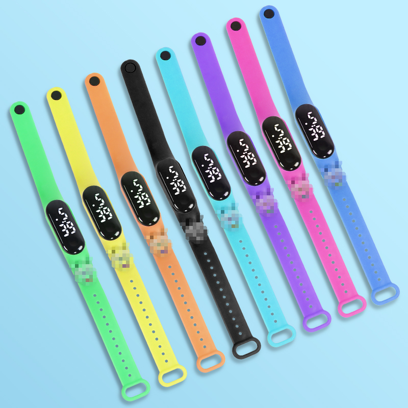 Girls Portable LED Student Travel Sports Silicone Kids Electronic Watches Digital Sport Watch Cartoon Wristwatch