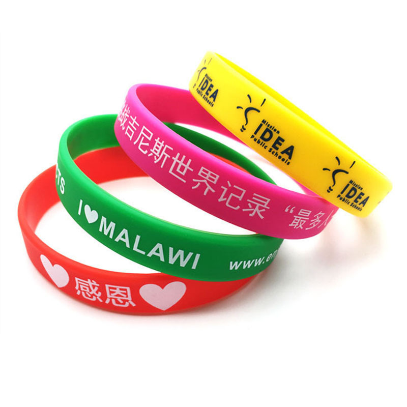 Customized Flag Silicone Rubber Wristband Bangle Bracelet Manufacturer Of Silicone Bracelet Wristband Custom Your Own Logo
