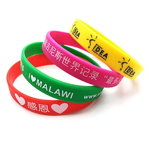 Customized Flag Silicone Rubber Wristband Bangle Bracelet Manufacturer Of Silicone Bracelet Wristband Custom Your Own Logo
