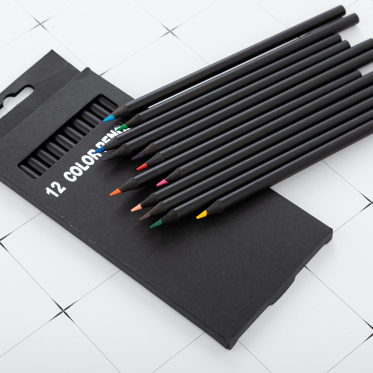 Custom Printed Logo Kids Black Cheap Stationery Construction Sketch Artist Pencils