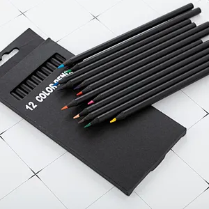 Custom Printed Logo Kids Black Cheap Stationery Construction Sketch Artist Pencils
