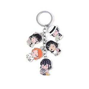 Wholesale Demon Slayer Rengoku Nezuko Anime Hanafuda Chain Kimetsu No Yaiba Tanjiro Keychain for men women