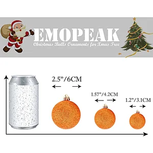 24 Pcs Christmas Tree Decorations Hanging Ball Christmas Ball Ornaments for Christmas Tree