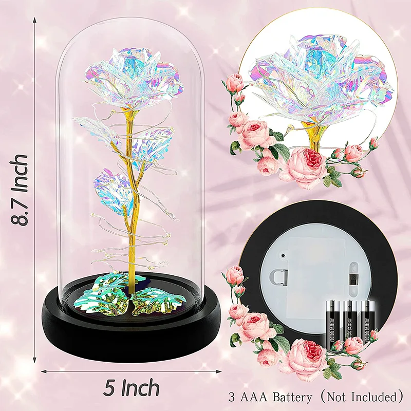 Valentines Day Forever Galaxy Roses Gifts Eternal Light Rose Flower Gifts