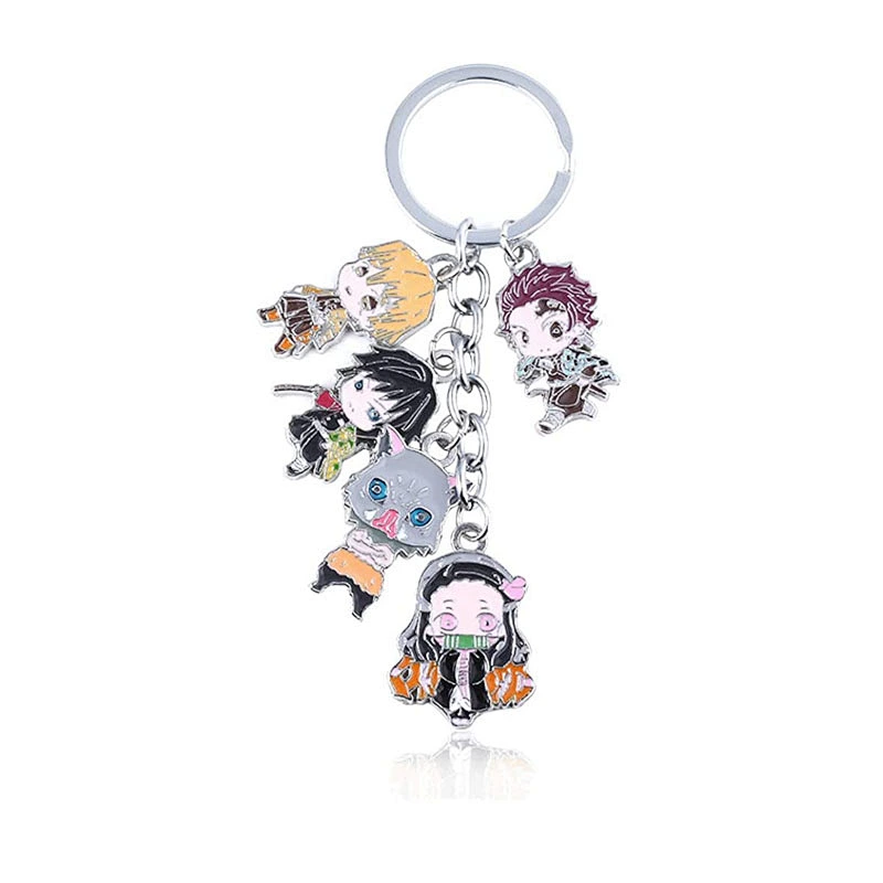 Wholesale Demon Slayer Rengoku Nezuko Anime Hanafuda Chain Kimetsu No Yaiba Tanjiro Keychain for men women
