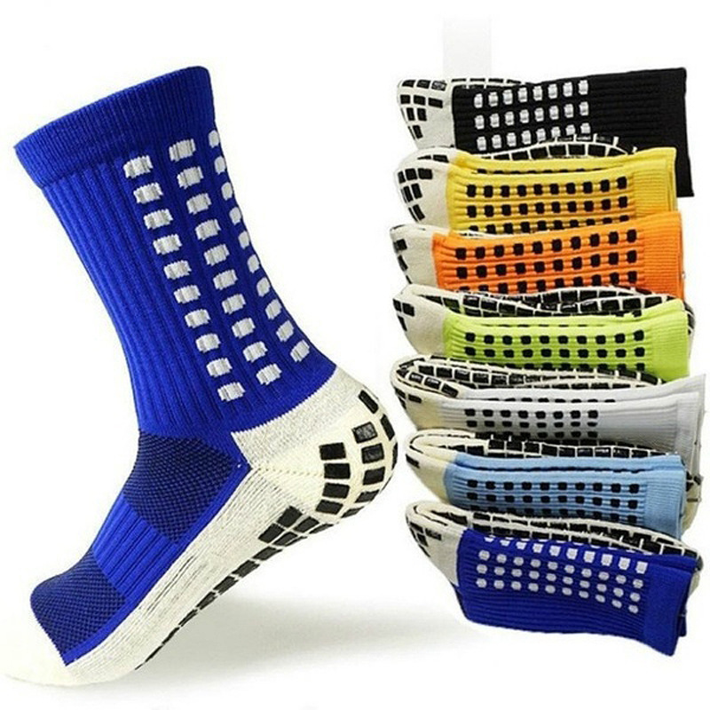Custom Made Logo Packaging Anti Slip Socks Non Slip Soccer Athletic Sport Football Grip Socks For Men