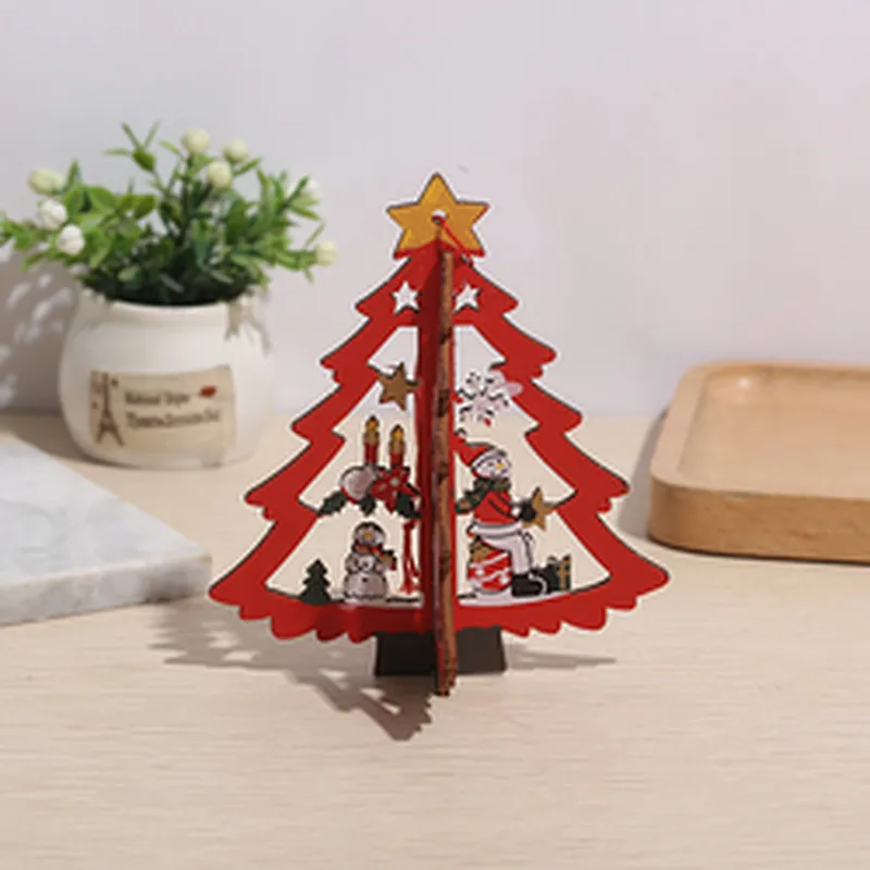 Wanuocraft High Quality Ornament Christmas Tree Wooden Decoration