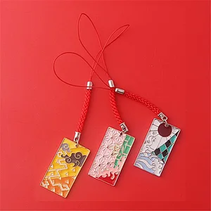 2023 New Demon Slayer Rengoku Nezuko Anime Hanafuda Chain Kimetsu No Yaiba Tanjiro Demon Slayer Keychain