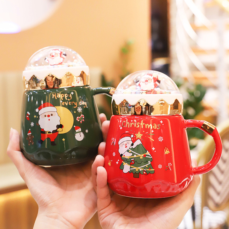 New Item Cute Ceramic Mug Merry Christmas Funny Porcelain Coffee Mugs Christmas Coffee Mug