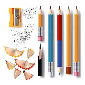 Wooden Pole Pencil Yellow Hb 2b Yellow Paint Pencil Black Painting Poplar Material Art Pencil Study Stationery