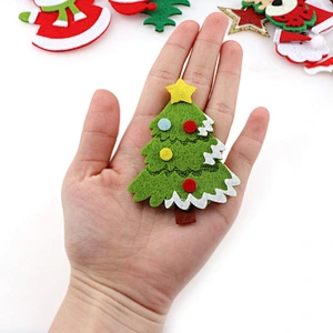 2023 Custom Hanging Ornament Kits Different Shapes Felt Christmas Ornaments Christmas Tree Decoration