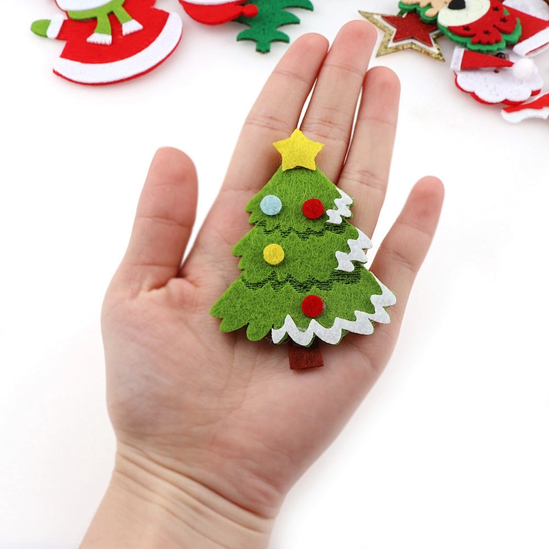 2023 Custom Hanging Ornament Kits Different Shapes Felt Christmas Ornaments Christmas Tree Decoration