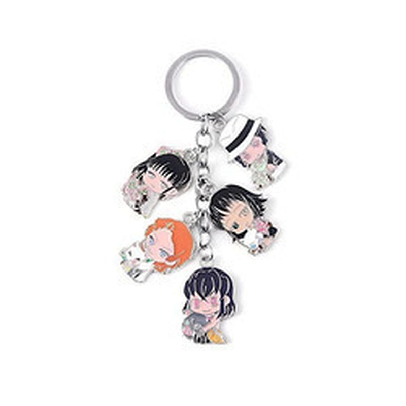 5 Style Custom Logo Demon Slayer Rengoku Nezuko Anime Hanafuda Chain Kimetsu No Yaiba Tanjiro Keychain