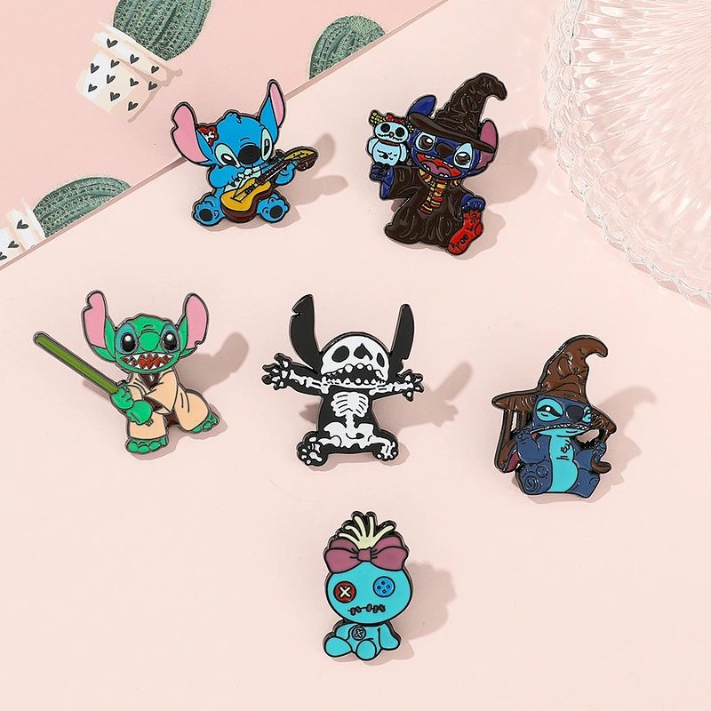 No Minimum Lapel Pin Metal Badge Manufacture Rose Gold Plated Glitter Anime Cartoon Soft Hard Enamel Pin Custom Enamel Pin