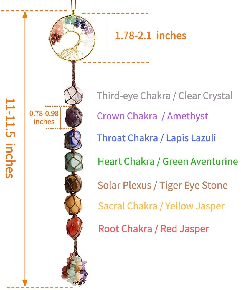 Stones Healing Crystals Wall Ornament Meditation Hanging Ornament Dream Catcher
