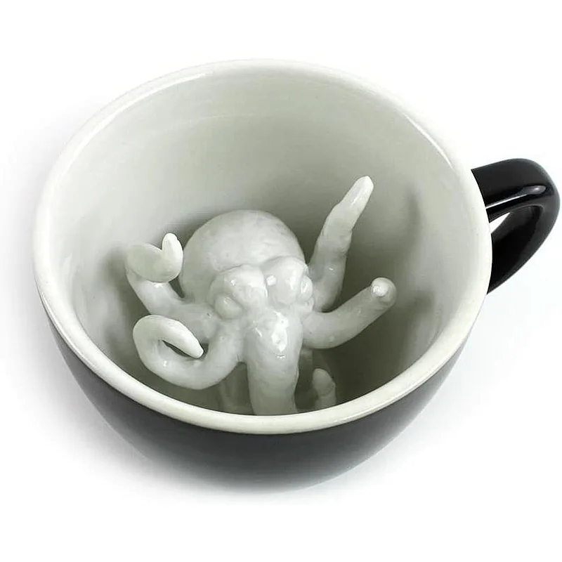 Halloween Cthulhu Ceramic  Creepy Cups Hidden Animal Inside Mug