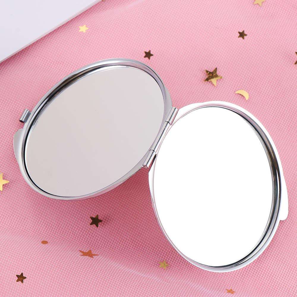 Portable Heat Transfer Blank Personal Sublimation Cosmetic Pocket Hand Mirror Compact Make Up Metal Mirrors