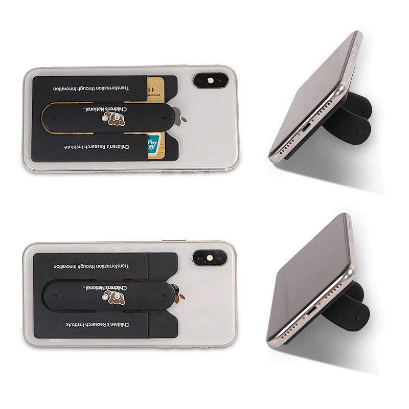 Silicone Phone Holder Card Sleeve Multi-function Paste Type Anti-degaussing Card sleeve