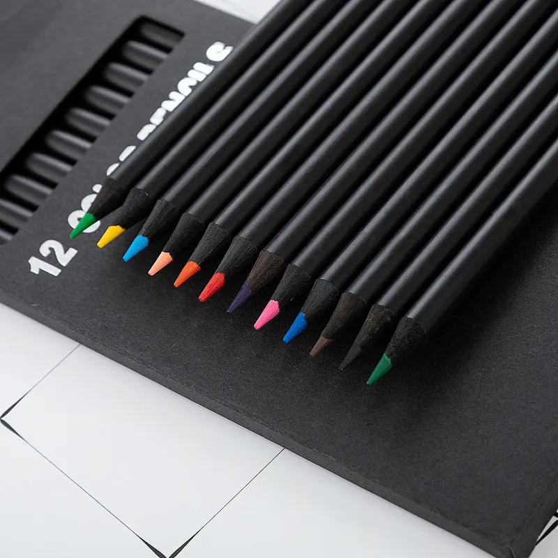 High Quality New 12 Colors Writing Painting Office Color Pencils Set Wood Coloured Art Drawing Wooden Pencil