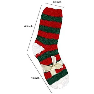 6 Pairs Adult Christmas Holiday Socks Warm Winter Cozy Socks Fuzzy Christmas Socks