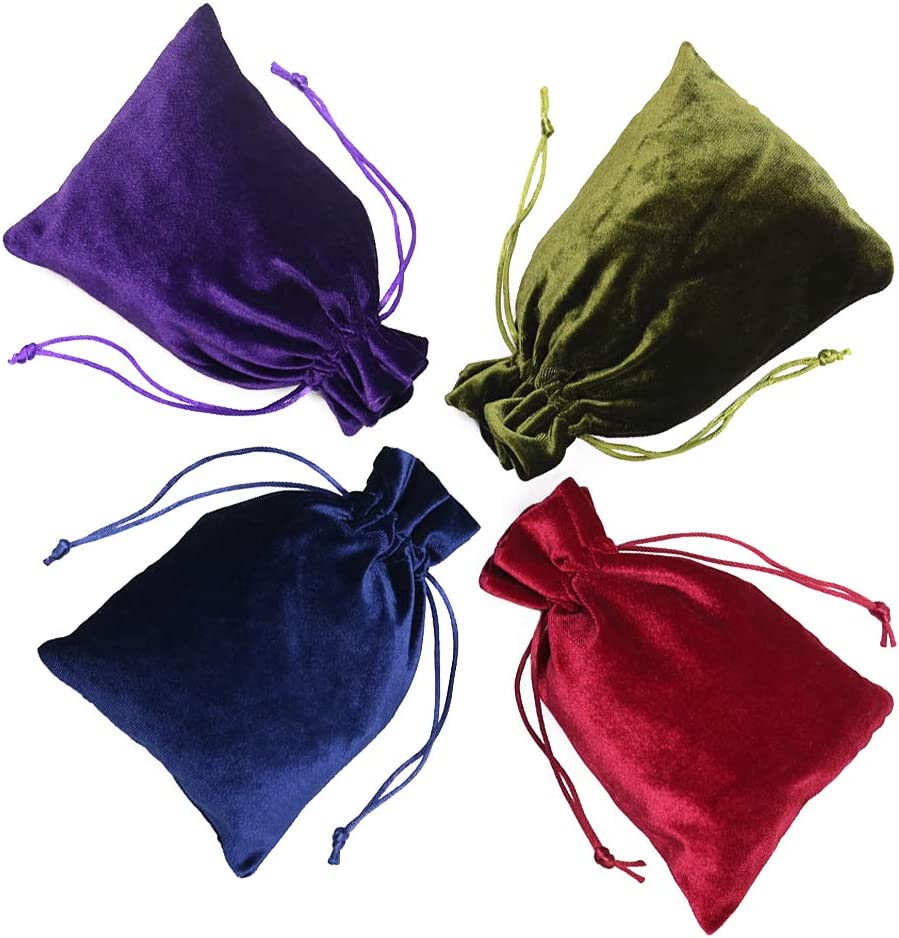 Custom Size Soft Velvet Gift Bags Velvet Drawstring Pouches Gift Bag for Tarot Rune Jewelry Crystal