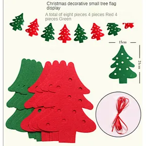 2023 Christmas Flag Hanging Atmosphere Decorate Decorations Felt Christmas Tree Pendants Flag For Birthdays Club And Christmas