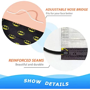 Festival Kids Boys Girls Children 3Ply Earloop Breathable Kids Party Mask