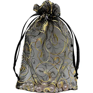 Custom Size Rainbow Organza Bags 4x6 inch for Jewelry Drawstring Mesh Gift Bags for Wedding Party Favor Pouches Christmas Bags