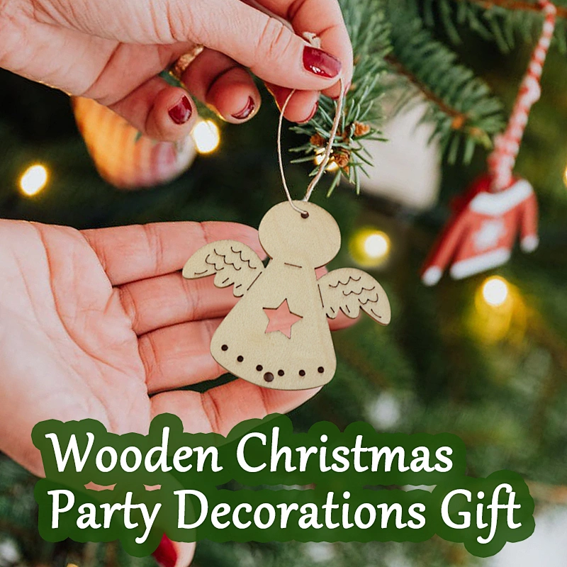 Top Seller Wooden Hanging Decoration Customized for Merry Christmas Tree
