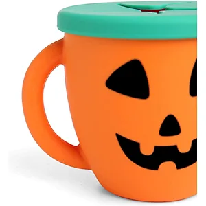 Halloween Pumpkin Silicone Snack Cups For Toddlers