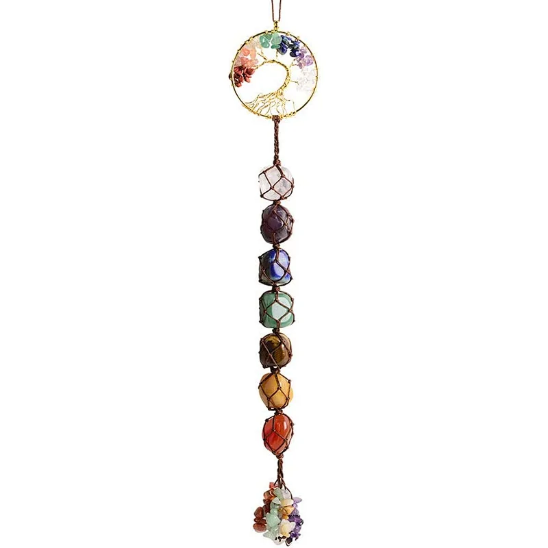 Stones Healing Crystals Wall Ornament Meditation Hanging Ornament Dream Catcher