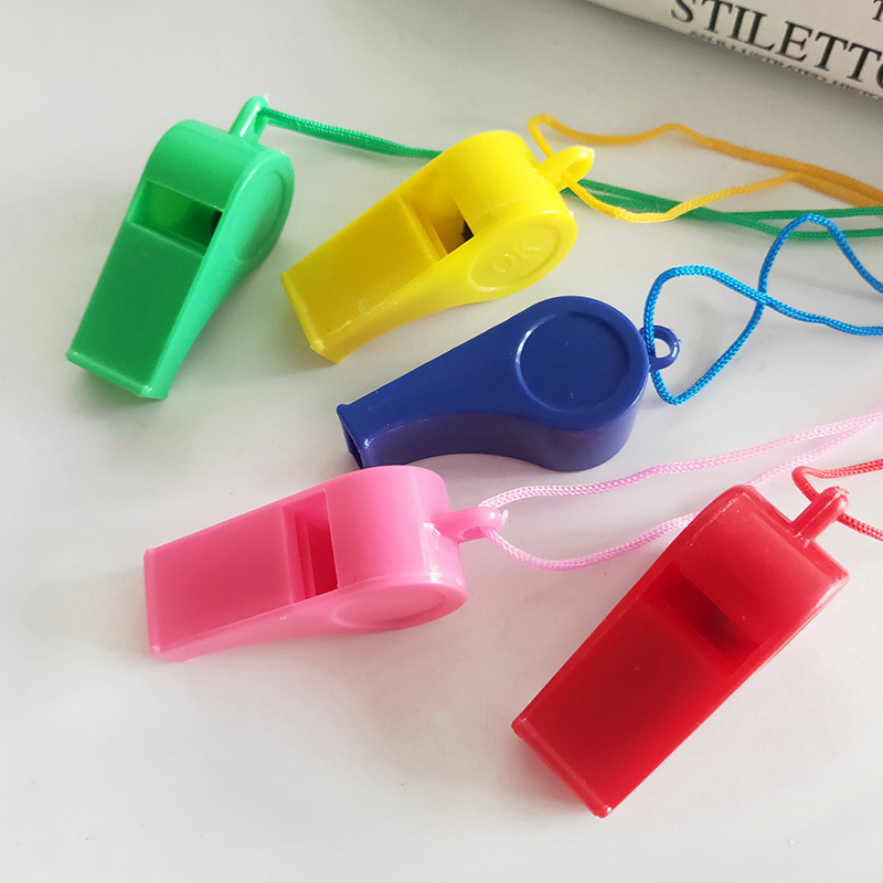 Plastic Whistle & Lanyard School Soccer Sport Cheerleading Whistle