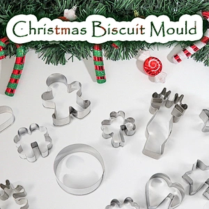 Cookie Cutters Baking Tool Cookie Molds Christmas Set Small Biscuit Mold Stainless Steel Deer Cake Mold Vegetable