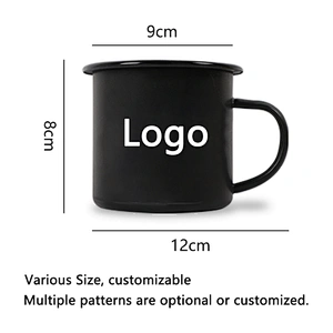 OEM Custom Logo Size Big Capacity Enamelled Cup