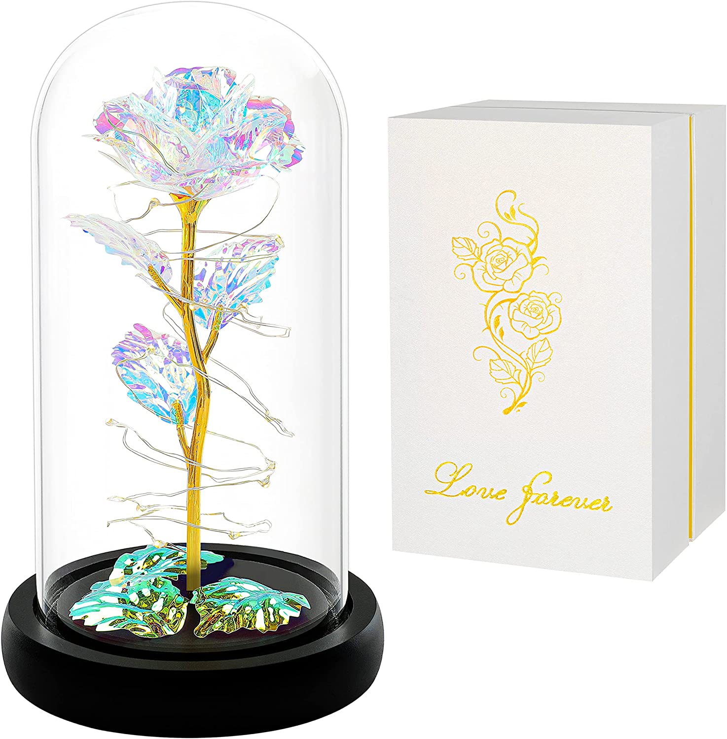 Valentines Day Forever Galaxy Roses Gifts Eternal Light Rose Flower Gifts