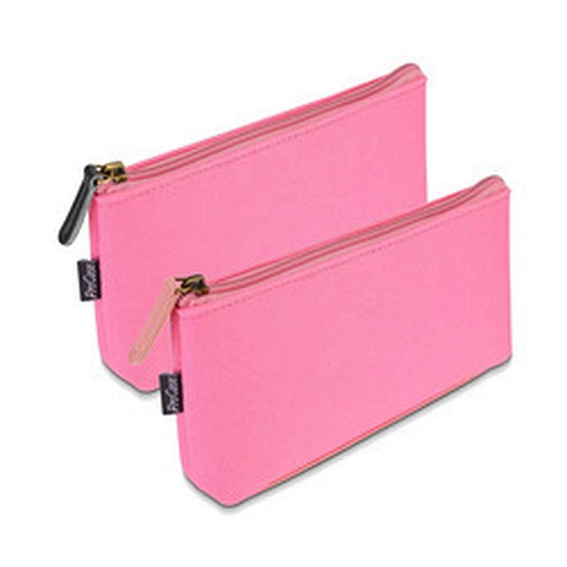 2023 Pink Felt Bag Custom Size Logo Felt Students Stationery Pouch Felt Zipper Bag for Pens
