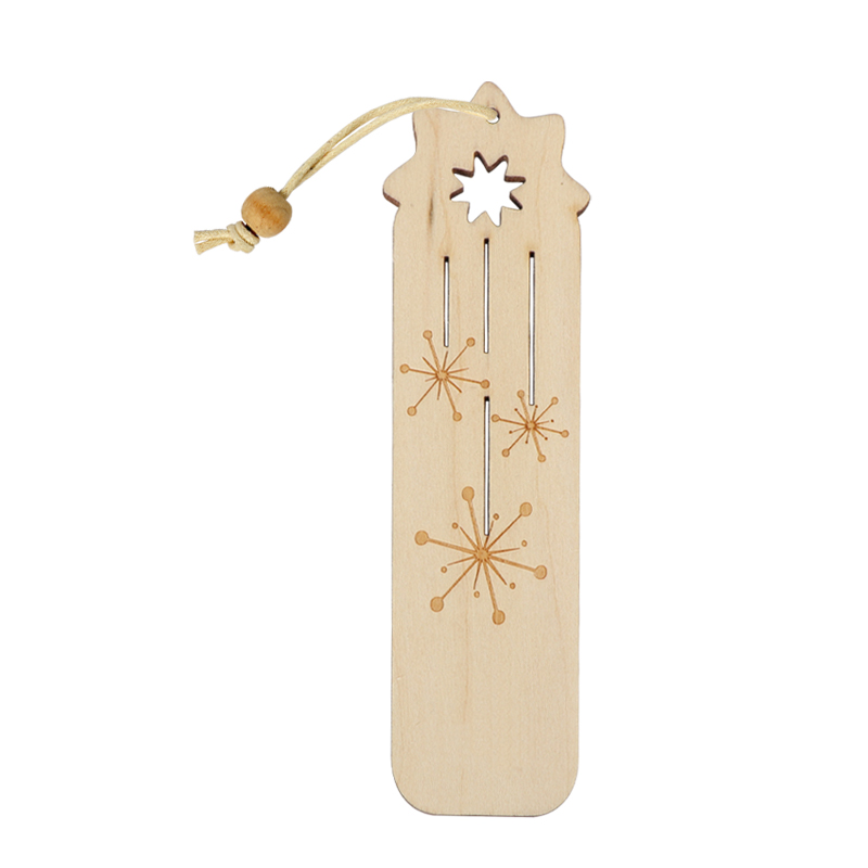 Snow Shape Christmas Ornaments Mini Wooden Christmas Tree Wooden Sign Ornaments
