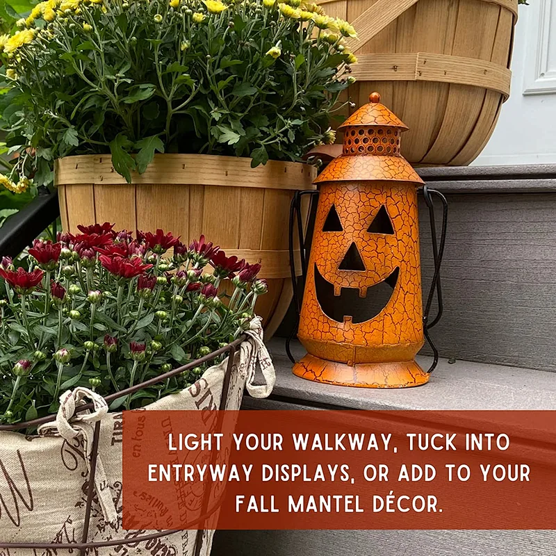 Halloween Steady Flickering Pumpkin Lights for Indoor