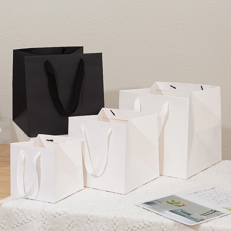 Private Label Handle Shopping Bags Mobile Phone Bags Cosmetic Gift Paper Makeup Bag Packaging With Logo Paper Baxes