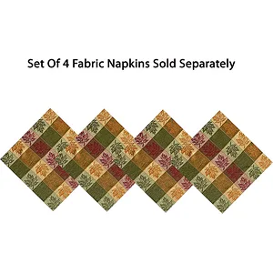 Leaf Jacquard Fall Thanksgiving 100% Cotton Fabric Tablecloth