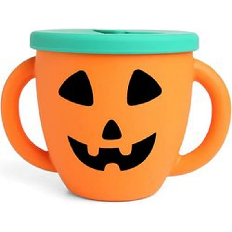 Halloween Pumpkin Silicone Snack Cups For Toddlers